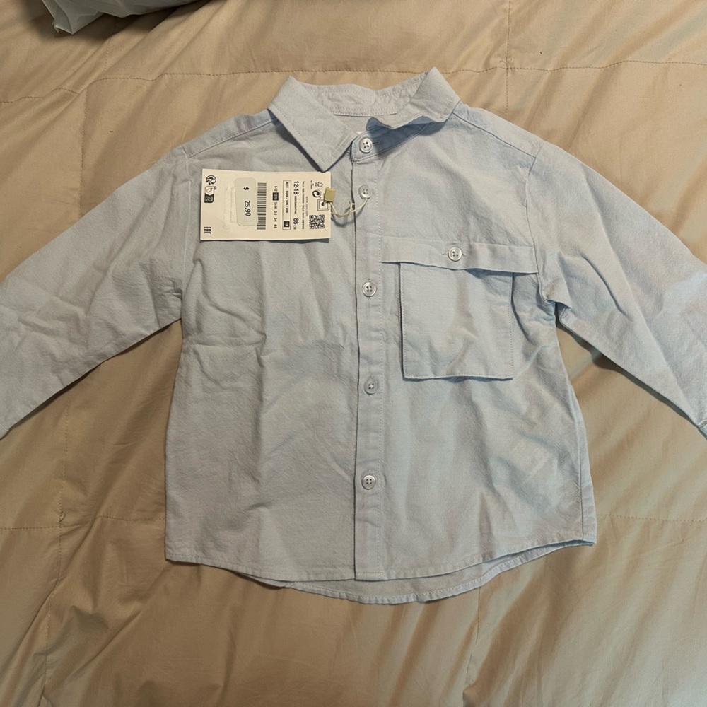 Zara light blue button down